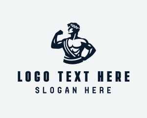Muscle - Olympian Bodybuilder Fitness logo design