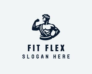 Olympian Bodybuilder Fitness logo design