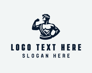 Men - Olympian Bodybuilder Fitness logo design