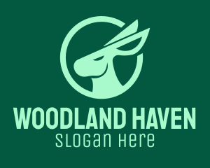 Woodland - Green Rabbit Pet logo design