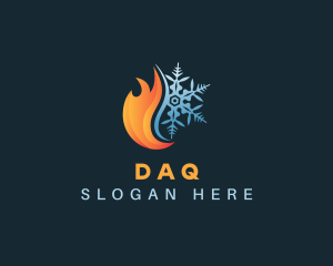 Gradient - Snowflake Heat Flame logo design