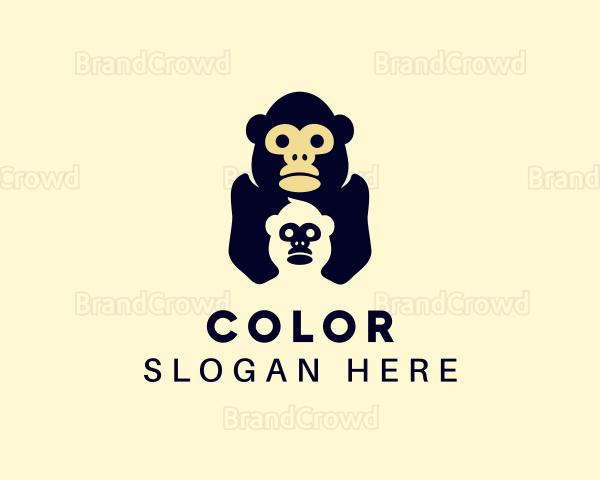 Wildlife Gorilla Animal Logo