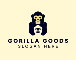 Wildlife Gorilla Animal logo design