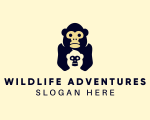 Wildlife Gorilla Animal logo design