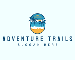 Beach Vacation Tropical logo design