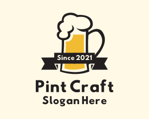 Pint - Draught Beer Pub logo design