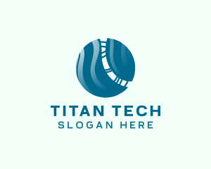 Tech Innovation Planet Sphere logo design