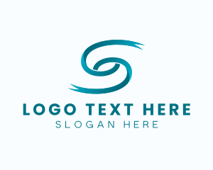 Printing - Software Ribbon Letter S logo design