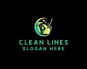 Home Sanitation Cleaning logo design