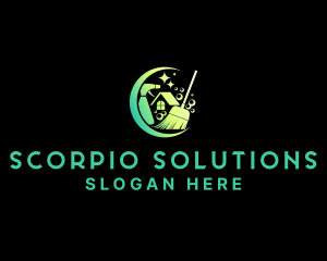 Home Sanitation Cleaning logo design