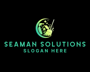 Home Sanitation Cleaning logo design