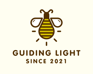 Honeybee Light Bulb  logo design