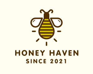 Honeybee Light Bulb  logo design