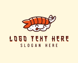 Rock - Cute Asian Sushi logo design