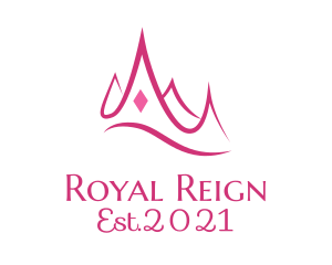 Pink Princess Tiara  logo design