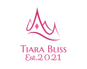 Pink Princess Tiara  logo design