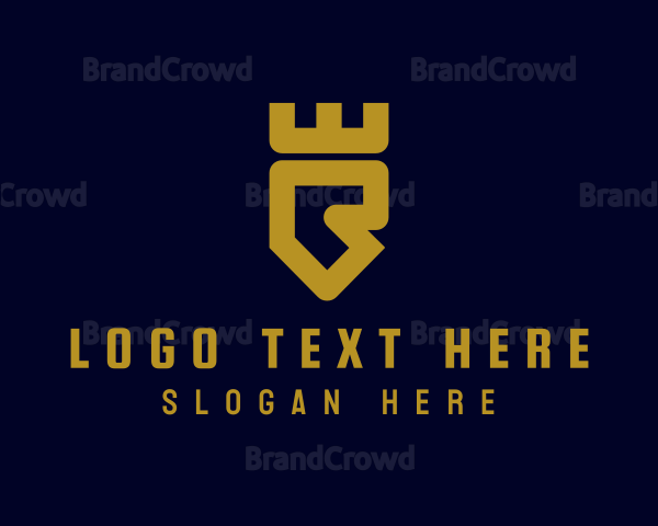 Elegant Crown Letter R Logo