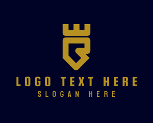 Regal - Elegant Crown Letter R logo design