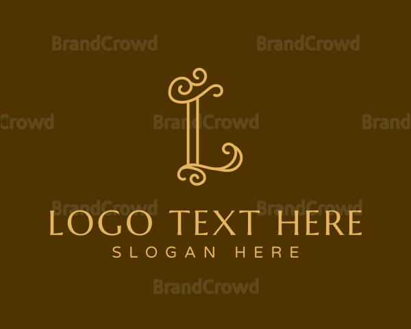 Elegant Swirl Letter L Logo