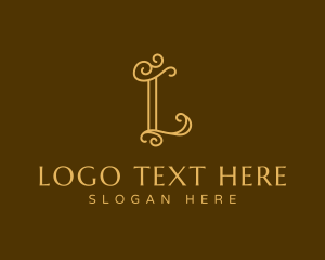 Jewelry - Elegant Swirl Letter L logo design