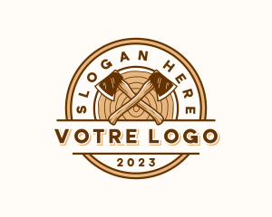 Axe - Axe Log Carpentry logo design
