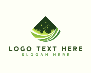 Gardening - Grass Lawn Landscaping logo design