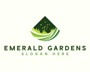 Grass Lawn Landscaping logo design