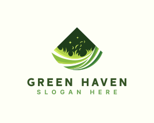 Grass Lawn Landscaping logo design