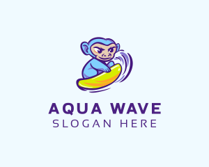 Monkey Wave Surfing logo design