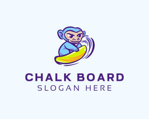 Monkey Wave Surfing logo design