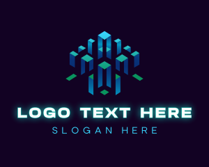 Abstract - Artificial Intelligence Software logo design