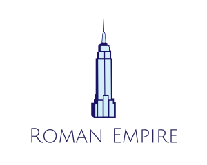 Blue Empire State logo design