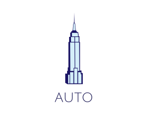 Orange Tower - Blue Empire State logo design