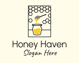 Honey Dipper Honeycomb  logo design