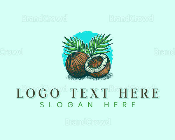 Tropical Coconut Palm Logo