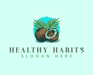 Tropical Coconut Palm logo design