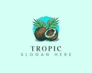 Tropical Coconut Palm logo design