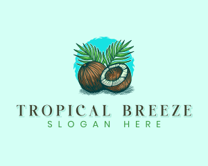 Tropical Coconut Palm logo design