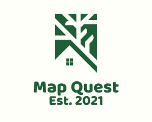 House Street Map Guide logo design