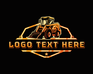 Skid Loader - Skid Steer Loader Digger logo design