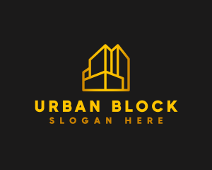 Block - Architect Building Blocks logo design