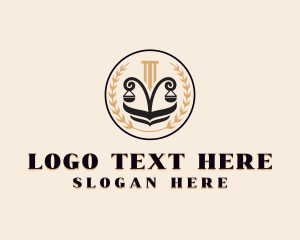 Pillar - Legal Law School logo design