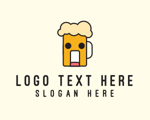 Emoji - Silly Beer Mug logo design