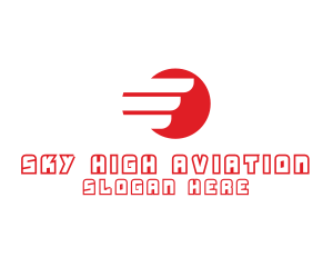 Wing Red Sun logo design