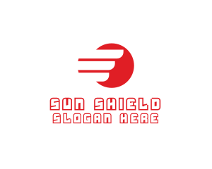 Wing Red Sun logo design