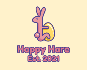 Rabbit - Easter Rabbit Egg logo design