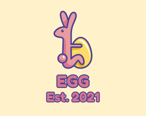 Easter Rabbit Egg  logo design