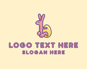 Easter Rabbit Egg  logo design