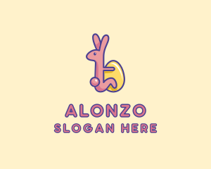 Easter Rabbit Egg  logo design