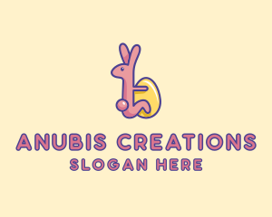 Easter Rabbit Egg  logo design